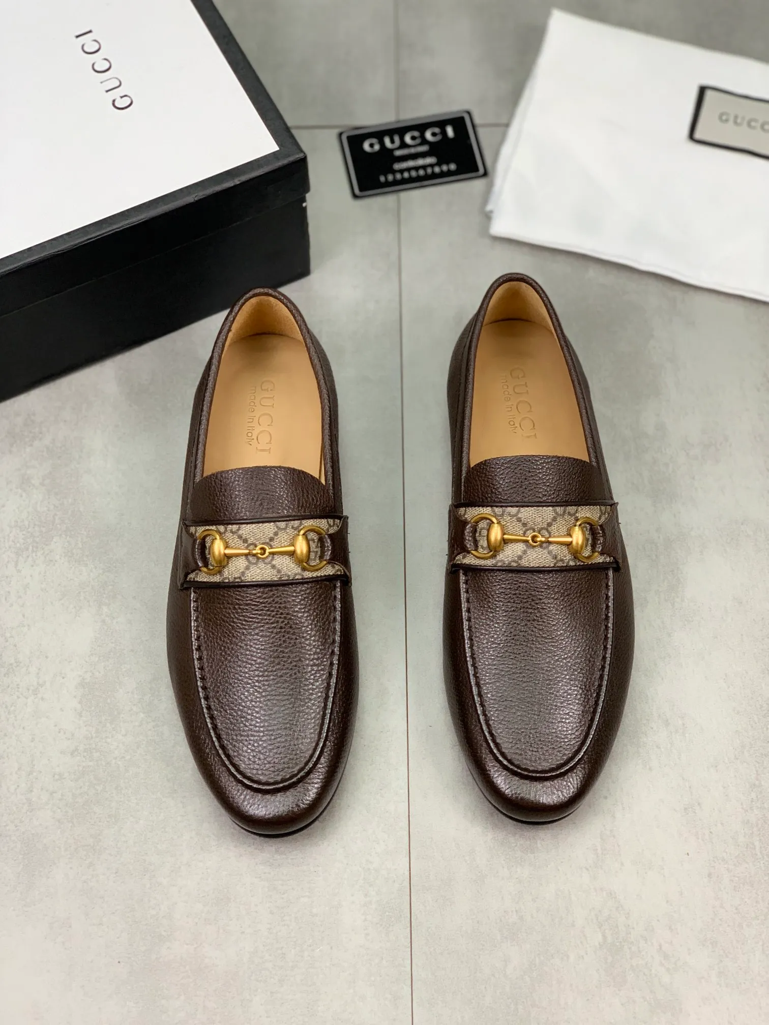 Men's men's shoes💰P520💰[New model]🆘Water-dyed cow lining [GUCCI] Gucci leather shoes, top men's purchasing agent, 2022 counter simultaneous sale, top-grade original calfskin imported from Italy ➕ first-layer cowhide lining) original sole provided by the original factory, fine workmanship, impeccable👍 You can enter and exit the counter at will; the real thing is super beautiful Sizes 38 to 44; 3⃣️colors🉑️ to choose from